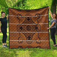 Lesotho Seanamarena Quilt Basotho Traditional Blanket Style - Orange - Wonder Print Shop
