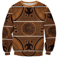 Lesotho Seanamarena Sweatshirt Basotho Traditional Blanket Style - Orange - Wonder Print Shop