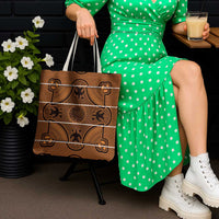 Lesotho Seanamarena Tote Bag Basotho Traditional Blanket Style - Orange - Wonder Print Shop