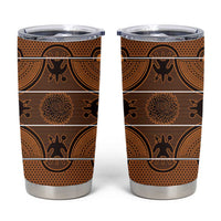Lesotho Seanamarena Tumbler Cup Basotho Traditional Blanket Style - Orange - Wonder Print Shop