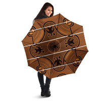 Lesotho Seanamarena Umbrella Basotho Traditional Blanket Style - Orange - Wonder Print Shop