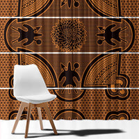 Lesotho Seanamarena Window Curtain Basotho Traditional Blanket Style - Orange - Wonder Print Shop