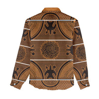Lesotho Seanamarena Women Casual Shirt Basotho Traditional Blanket Style - Orange - Wonder Print Shop