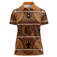 Lesotho Seanamarena Women Polo Shirt Basotho Traditional Blanket Style - Orange - Wonder Print Shop