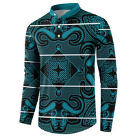 Lesotho Seanamarena - Motlatsi Button Sweatshirt Basotho Traditional Blanket Style - Lesotho Breeze - Wonder Print Shop