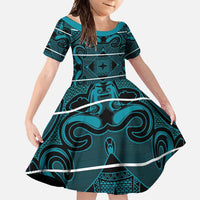 Lesotho Seanamarena - Motlatsi Family Matching Long Sleeve Bodycon Dress and Hawaiian Shirt Basotho Traditional Blanket Style - Lesotho Breeze - Wonder Print Shop