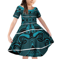 Lesotho Seanamarena - Motlatsi Family Matching Off Shoulder Short Dress and Hawaiian Shirt Basotho Traditional Blanket Style - Lesotho Breeze - Wonder Print Shop