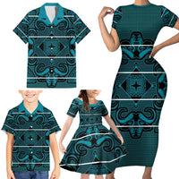 Lesotho Seanamarena - Motlatsi Family Matching Short Sleeve Bodycon Dress and Hawaiian Shirt Basotho Traditional Blanket Style - Lesotho Breeze - Wonder Print Shop