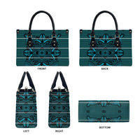 Lesotho Seanamarena - Motlatsi Leather Bag Basotho Traditional Blanket Style - Lesotho Breeze - Wonder Print Shop