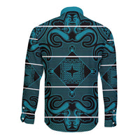 Lesotho Seanamarena - Motlatsi Long Sleeve Button Shirt Basotho Traditional Blanket Style - Lesotho Breeze - Wonder Print Shop