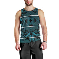 Lesotho Seanamarena - Motlatsi Men Tank Top Basotho Traditional Blanket Style - Lesotho Breeze - Wonder Print Shop