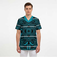 Lesotho Seanamarena - Motlatsi Scrub Top Basotho Traditional Blanket Style - Lesotho Breeze - Wonder Print Shop