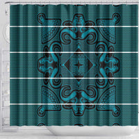 Lesotho Seanamarena - Motlatsi Shower Curtain Basotho Traditional Blanket Style - Lesotho Breeze - Wonder Print Shop