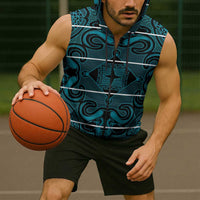 Lesotho Seanamarena - Motlatsi Sleeveless Zip Hoodie Basotho Traditional Blanket Style - Lesotho Breeze - Wonder Print Shop
