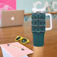 Lesotho Seanamarena - Motlatsi Tumbler With Handle Basotho Traditional Blanket Style - Lesotho Breeze - Wonder Print Shop