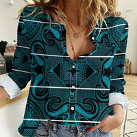 Lesotho Seanamarena - Motlatsi Women Casual Shirt Basotho Traditional Blanket Style - Lesotho Breeze - Wonder Print Shop