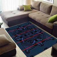Lesotho Seanamarena - Motlatsi Area Rug Basotho Traditional Blanket Style - Blue - Wonder Print Shop