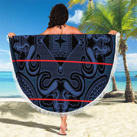 Lesotho Seanamarena - Motlatsi Beach Blanket Basotho Traditional Blanket Style - Blue - Wonder Print Shop