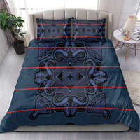 Lesotho Seanamarena - Motlatsi Bedding Set Basotho Traditional Blanket Style - Blue - Wonder Print Shop