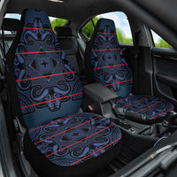 Lesotho Seanamarena - Motlatsi Car Seat Cover Basotho Traditional Blanket Style - Blue - Wonder Print Shop