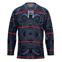 Lesotho Seanamarena - Motlatsi Hockey Jersey Basotho Traditional Blanket Style - Blue - Wonder Print Shop