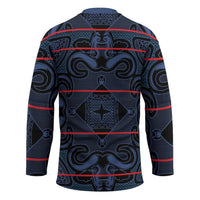 Lesotho Seanamarena - Motlatsi Hockey Jersey Basotho Traditional Blanket Style - Blue - Wonder Print Shop
