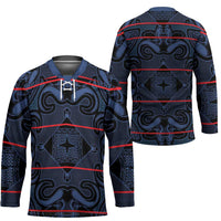 Lesotho Seanamarena - Motlatsi Hockey Jersey Basotho Traditional Blanket Style - Blue - Wonder Print Shop