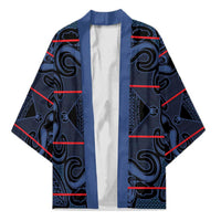 Lesotho Seanamarena - Motlatsi Kimono Basotho Traditional Blanket Style - Blue - Wonder Print Shop