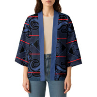 Lesotho Seanamarena - Motlatsi Kimono Basotho Traditional Blanket Style - Blue - Wonder Print Shop