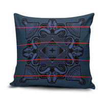Lesotho Seanamarena - Motlatsi Pillow Cover Basotho Traditional Blanket Style - Blue - Wonder Print Shop
