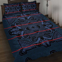 Lesotho Seanamarena - Motlatsi Quilt Bed Set Basotho Traditional Blanket Style - Blue - Wonder Print Shop