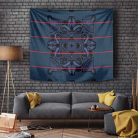 Lesotho Seanamarena - Motlatsi Tapestry Basotho Traditional Blanket Style - Blue - Wonder Print Shop