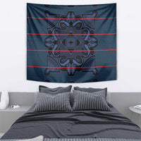 Lesotho Seanamarena - Motlatsi Tapestry Basotho Traditional Blanket Style - Blue - Wonder Print Shop