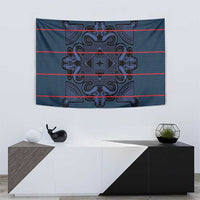 Lesotho Seanamarena - Motlatsi Tapestry Basotho Traditional Blanket Style - Blue - Wonder Print Shop