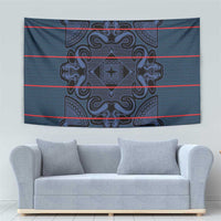 Lesotho Seanamarena - Motlatsi Tapestry Basotho Traditional Blanket Style - Blue - Wonder Print Shop