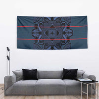 Lesotho Seanamarena - Motlatsi Tapestry Basotho Traditional Blanket Style - Blue - Wonder Print Shop