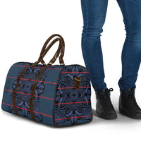 Lesotho Seanamarena - Motlatsi Travel Bag Basotho Traditional Blanket Style - Blue - Wonder Print Shop
