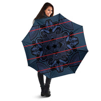 Lesotho Seanamarena - Motlatsi Umbrella Basotho Traditional Blanket Style - Blue - Wonder Print Shop