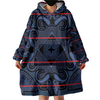 Lesotho Seanamarena - Motlatsi Wearable Blanket Hoodie Basotho Traditional Blanket Style - Blue - Wonder Print Shop