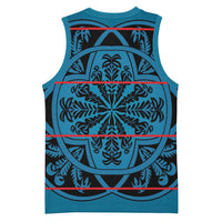Lesotho Seanamarena - Kharetsa Basketball Jersey Basotho Traditional Blanket Style - Wonder Print Shop