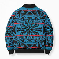 Lesotho Seanamarena - Kharetsa Bomber Puffer Jacket Basotho Traditional Blanket Style - Wonder Print Shop