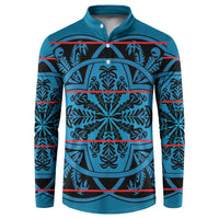 Lesotho Seanamarena - Kharetsa Button Sweatshirt Basotho Traditional Blanket Style - Wonder Print Shop