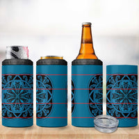 Lesotho Seanamarena - Kharetsa 4 in 1 Can Cooler Tumbler Basotho Traditional Blanket Style - Wonder Print Shop