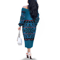 Lesotho Seanamarena - Kharetsa Family Matching Off The Shoulder Long Sleeve Dress and Hawaiian Shirt Basotho Traditional Blanket Style - Wonder Print Shop