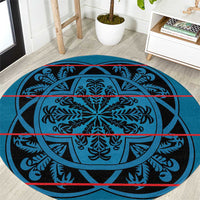 Lesotho Seanamarena - Kharetsa Round Carpet Basotho Traditional Blanket Style - Wonder Print Shop