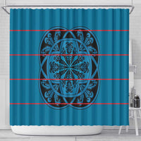 Lesotho Seanamarena - Kharetsa Shower Curtain Basotho Traditional Blanket Style - Wonder Print Shop
