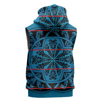 Lesotho Seanamarena - Kharetsa Sleeveless Hoodie Basotho Traditional Blanket Style - Wonder Print Shop