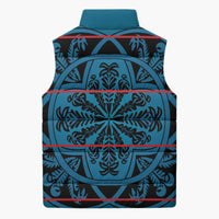 Lesotho Seanamarena - Kharetsa Sleeveless Puffer Jacket Basotho Traditional Blanket Style - Wonder Print Shop