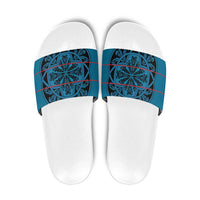 Lesotho Seanamarena - Kharetsa Slide Sandals Basotho Traditional Blanket Style - Wonder Print Shop