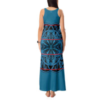 Lesotho Seanamarena - Kharetsa Tank Maxi Dress Basotho Traditional Blanket Style - Wonder Print Shop